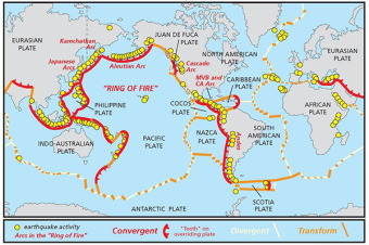 Image: Ring of Fire map - Understanding Plate Tectonic Theory